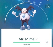 #0122 Shiny Mr. Mime (Pantimos) Pokémon Go [30 day trade]
