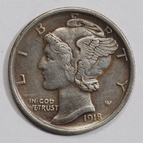 1918-S Mercury Dime   👀 extremely fine