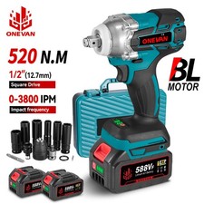 520NM 1/2'' For Makita 18V BL18 Li-Ion Battery Cordless Brushless Impact Wrench