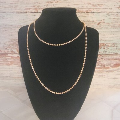 32 Zoll Diamantschliff Mondschliff Perlen Kugelglied Rosegold über 925
