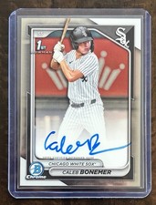 Caleb Bonemer 2024 Bowman Draft Chrome Auto 1st Prospect #CPA-CBO White Sox