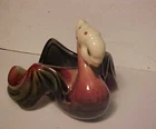 Vintage 3 1/2" Hull USA Pottery Bonnet Duck Mother Goose Ceramic Planter Figure