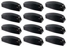 RV Camper Door Catch Latch Holders Baggage Compartment Clips, Black, 12 Pack
