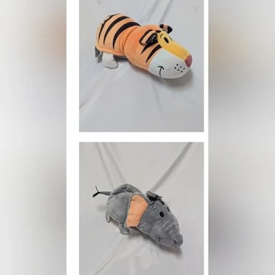 Flip A Zoo 2 In 1 Reversable Emma Elephant Theodore Tiger 18'' Animal  Plush 2015