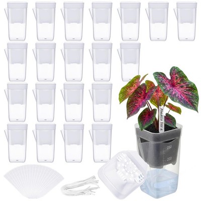 20 Pack 2.5'' Self-Watering Pots with Labels for Indoor Plants, Succulents
