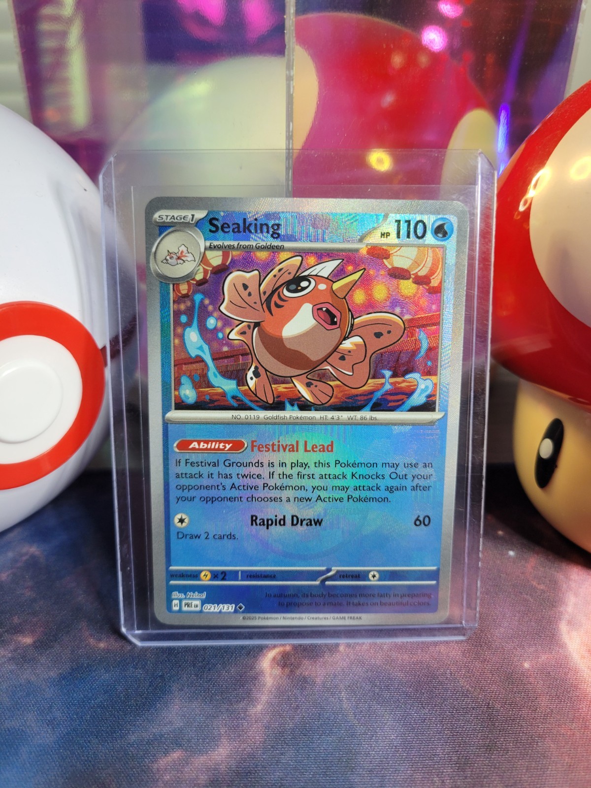 Seaking 21/131 Pokémon TCG S&V Prismatic Evolutions Pokéball Uncommon Holo NM