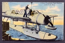 AtoZ. 1945 Ewa Hawaii WWII US Navy OS2U Kingfisher Scout Plane by Vought Co.