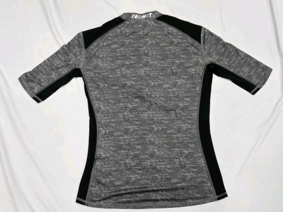 Adidas Tech Fit Climalite Negro Gris Compresión Spandex Camisa Ajustada Para Hombre Grande Foto 2 de 4