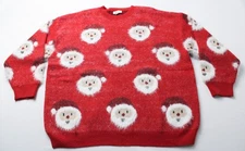 Moco Boutique Women's Exclusive Santa's Sleigh Sweater EH6 Santa Red Size XL