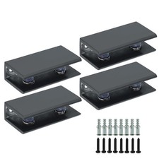 Adjustable Shower Glass Shelf Brackets, Heavy-Duty Wall Mount Clamp Holder,