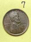 1913 LINCOLN WHEAT CENT,  high condition coin, XF-AU #7