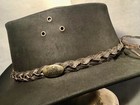 Leather Hat band for all hats  Australian made adjustable classy look 