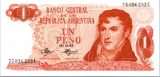 Argentina 1 Peso 1970-1973 UNC Pick 287