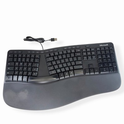 Microsoft Ergonomic Keyboard Black Wired USB Model 1878 Tested