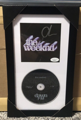 The Weeknd Signed Framed Dawn FM CD Art Card Autograph JSA
