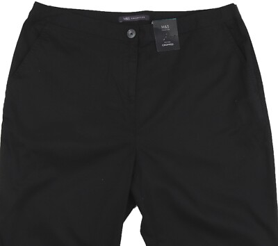 Schwarze kurze Damenhose Größe 12 Regular Gr. Größe 12 von Marks and Spencer von M&S