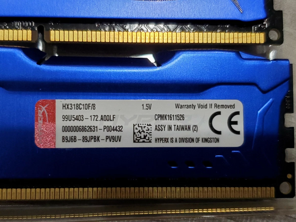 HyperX Fury Kingston 16 GB 8x2 DIMM 1866 MHz DDR3 RAM Memory