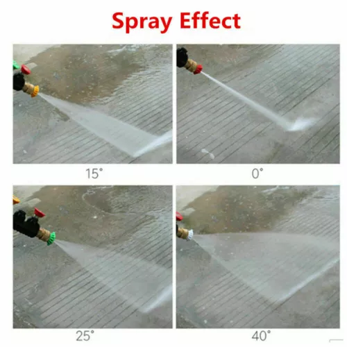 Set 5X Quick Connect 1/4" Idropulitrice Punte Spray Ugelli Kit Alta Potenza - Foto 12 di 12