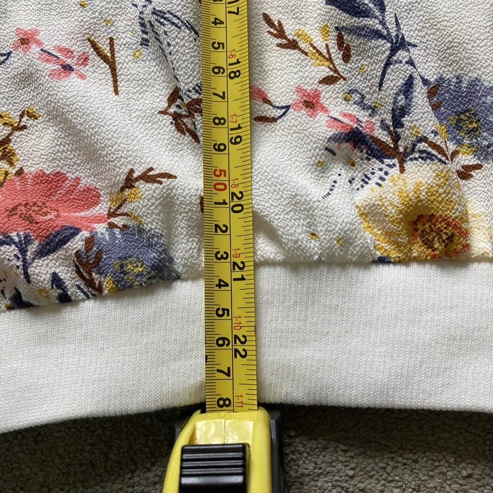 New Look Women's Jacket UK 12 White Floral Polyester with Elastane Bomber Jacket - Image 3 of 4