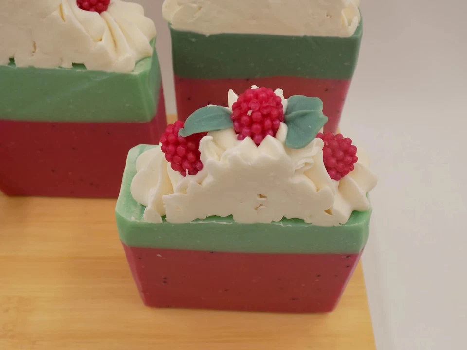 Raspberry Handmade Bar Soap - Image 2 of 4
