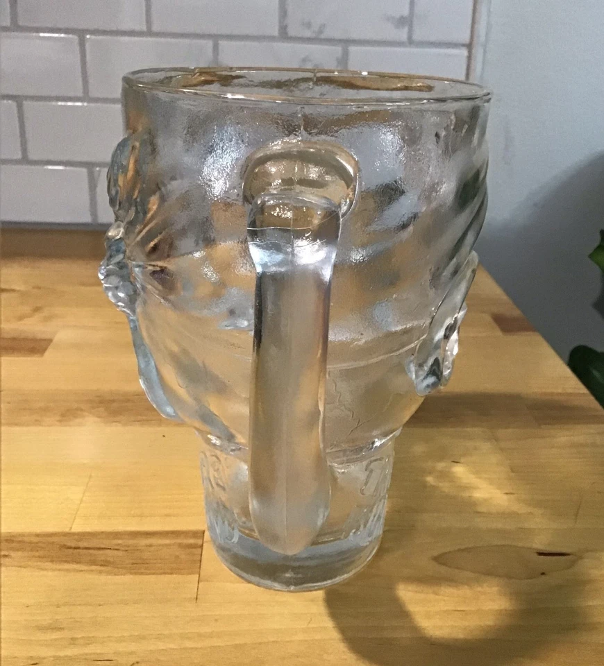 "Luminaria taza calavera, vidrio transparente grande, Treasure Island 6,25"" de alto 32 oz". Jarrón Foto 3 de 4