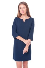 Dress V-neckline Blue Size 2 US Fashionable NEW High Quality