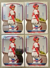 4x Lot 2023 Bowman Chrome 1st Prospects Baseball #BCP-271 Rickardo Perez Base