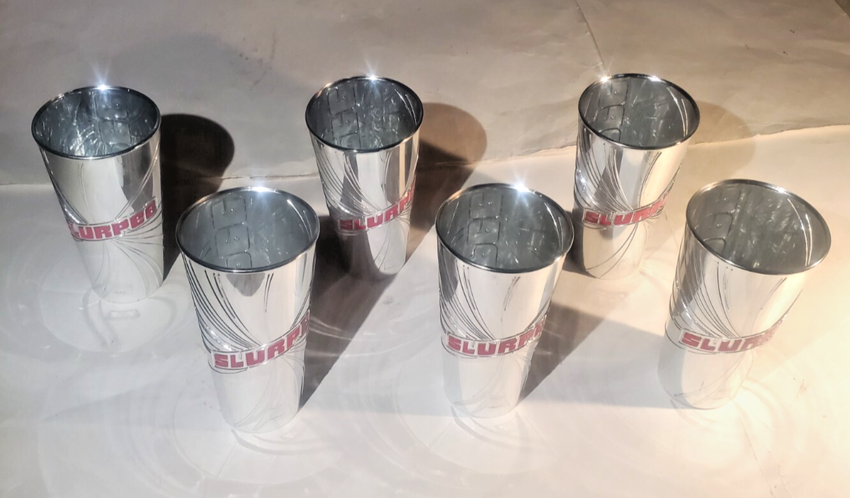 Gobelet 7-Eleven Chrome Dome Slurpee – Finition Miroir Argent, 22 Oz, édition Limitée Rare