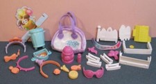 Zhu Zhu Pet Puppies Mouse action figure accessory lot trash can headband fence