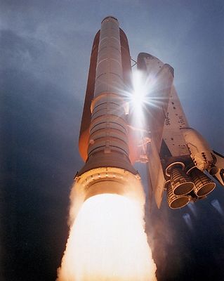 Launch of Space Shuttle Atlantis from Kennedy Space Center STS-43 Photo Print