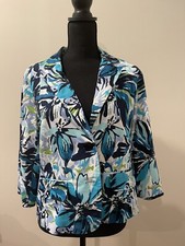 Vintage Notations Floral Print Lightweight Blazer - Size L