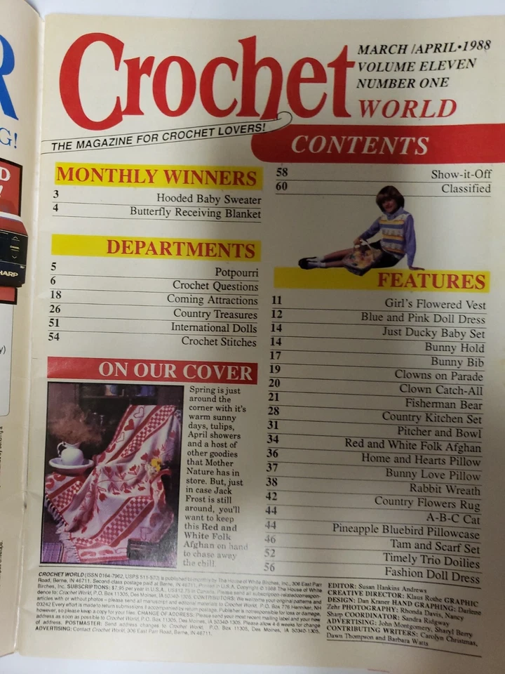CROCHET WORLD 杂志 1988 年 4 月 — 第 3/4 张图片