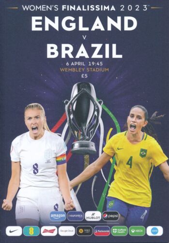WOMEN'S FINALISSIMA 2023 England v Brazil official match programme IN STOCK NOW - Picture 1 of 1
