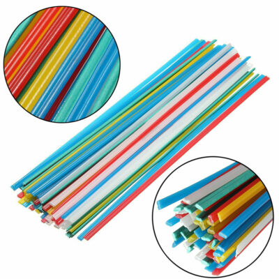 50-Piece Plastic Welding Rod Set – PP & PVC Rods, 25cm Length, Acid/Alkali Resistant – 5 Colors (White, Blue, Yellow, Red, Green) – For Plastic Welders