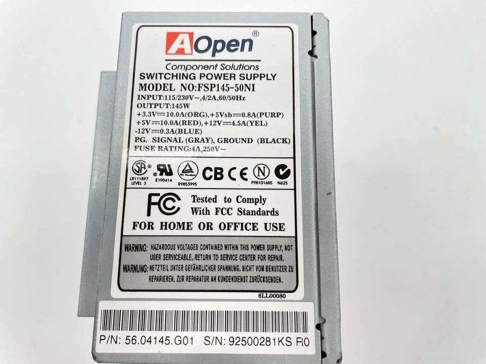 FSP145-50NI 56.04145.G01 AOPEN ATX 145W Power Supply - Image 3 of 4