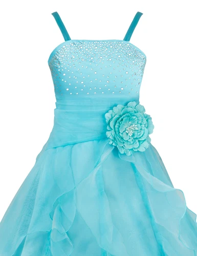 Flower Girl Dress Pageant Wedding Bridesmaid Formal Kids Party Princess Dresses - Picture 5 of 83