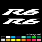 (2) R6 for Yamaha Sport Bike Decal Sticker Motorcycle Racing Vinyl Graphic Style