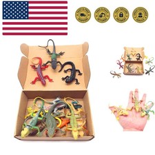 Artificial Model Reptile Lizard Animal Figures Kids Gift 12pcs