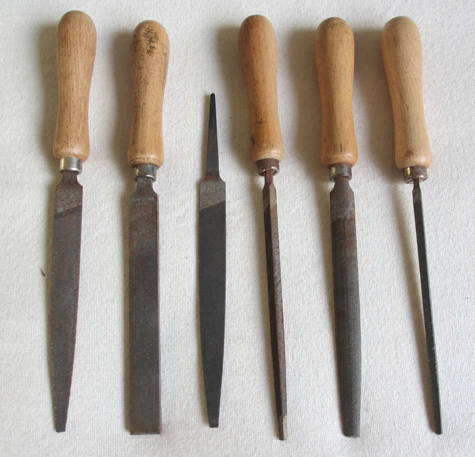 Nicholson 6 Piece 4" 10cm Premium File Set Bastard Taper Square Half Warding - Image 4 of 4