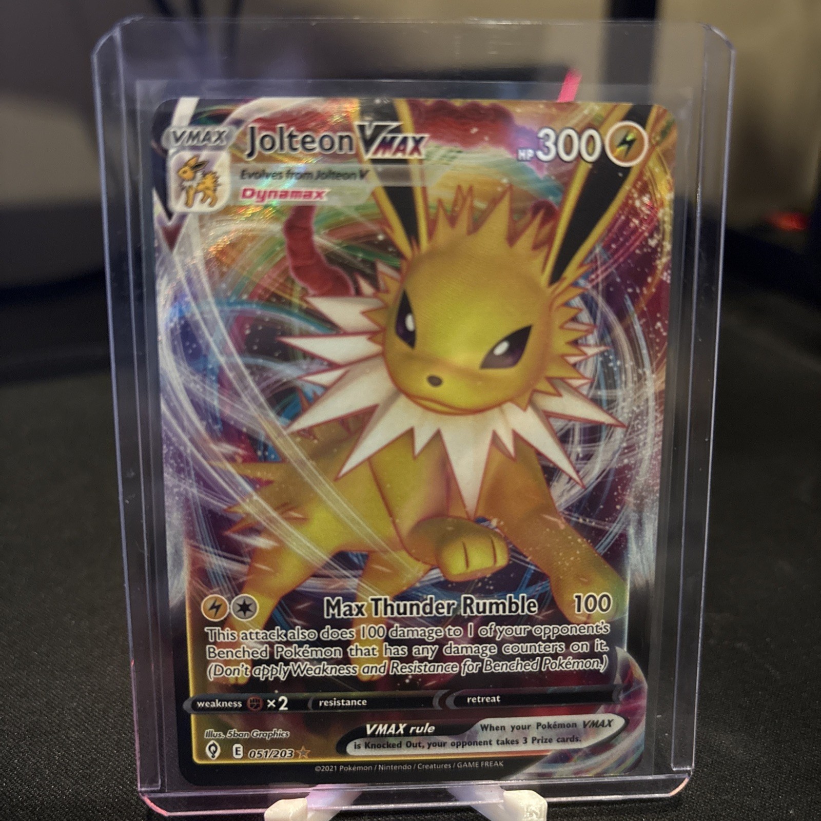 Jolteon VMAX 051/203 SWSH07: Evolving Skies Holo NM Textured