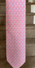 VINEYARD VINES Pink Blue Silk FOOTPRINTS Neck Tie hand picked by Shep Ian