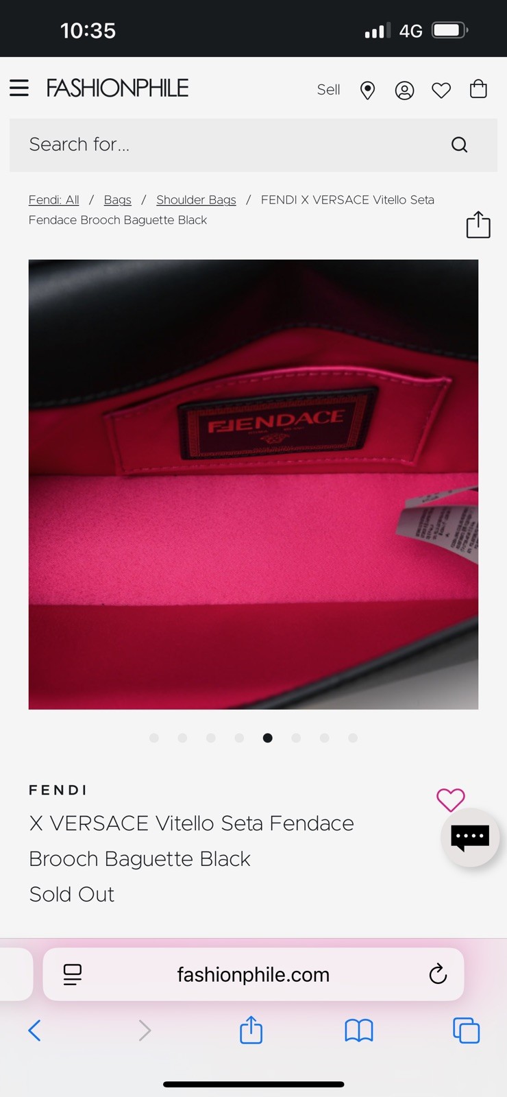 FENDI X Versace Fendace Baguette Shoulder Bag image 3
