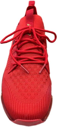 Zapatilla deportiva de malla tejida con burbujas de aire elásticas color rojo para hombre talla 6,5-11 - Imagen 3 de 5