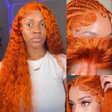 Water Wave Ginger Lace Front Wigs Human Hair 13x4 13x6 350 Colored Wigs