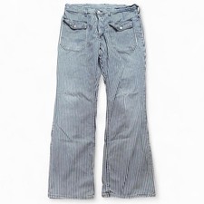Vintage 70s Wrangler Bell Bottom Flared Western Hippie Mens 33x32 Striped Pants