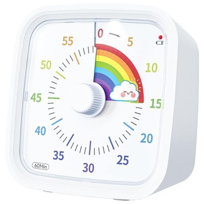 60 Minuten visueller Timer mit Koffer, Plattentimer, leise Countdownzeit9419