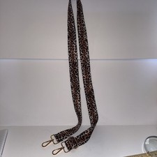Leopard Print Handbag Strap Adjustable To 58  , Gold Accents, Never Used