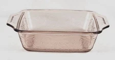 Anchor Hocking Pink 8.25 x 8.25 Square Cake Dish 2qt Glass Baking Dish