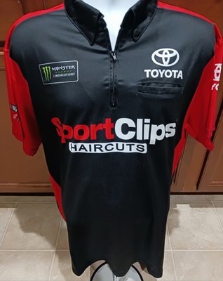 Joe Gibbs Racing XL Team Issued SportClips Toyota Pit Crew Shirt NASCAR Monster