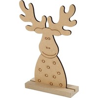 MDF Weihnachtsfiguren, Elch, H: 15 Cm Creotime (Us Import)